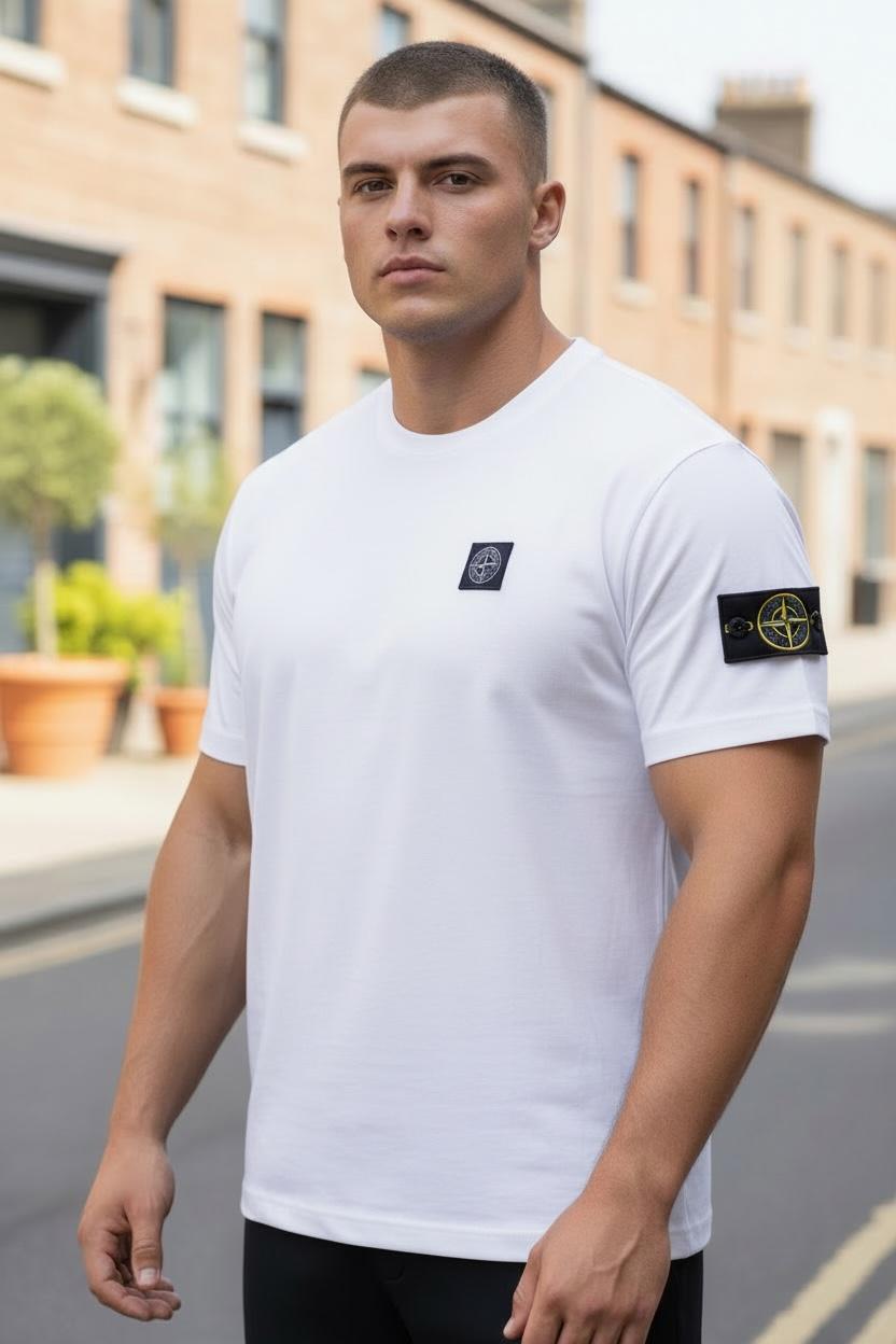 Stone Island-ის თეთრი მაისური