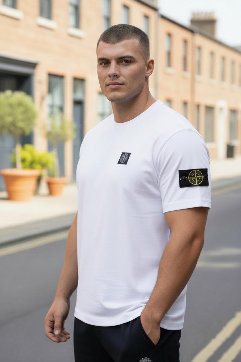 Stone Island-ის თეთრი მაისური