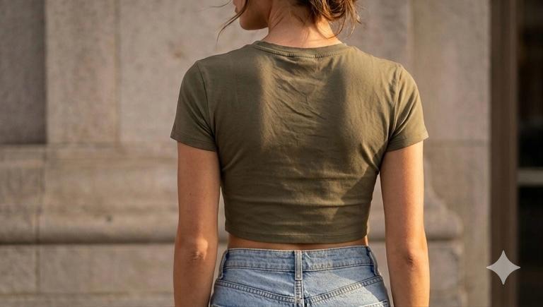 HM's khaki T-shirt