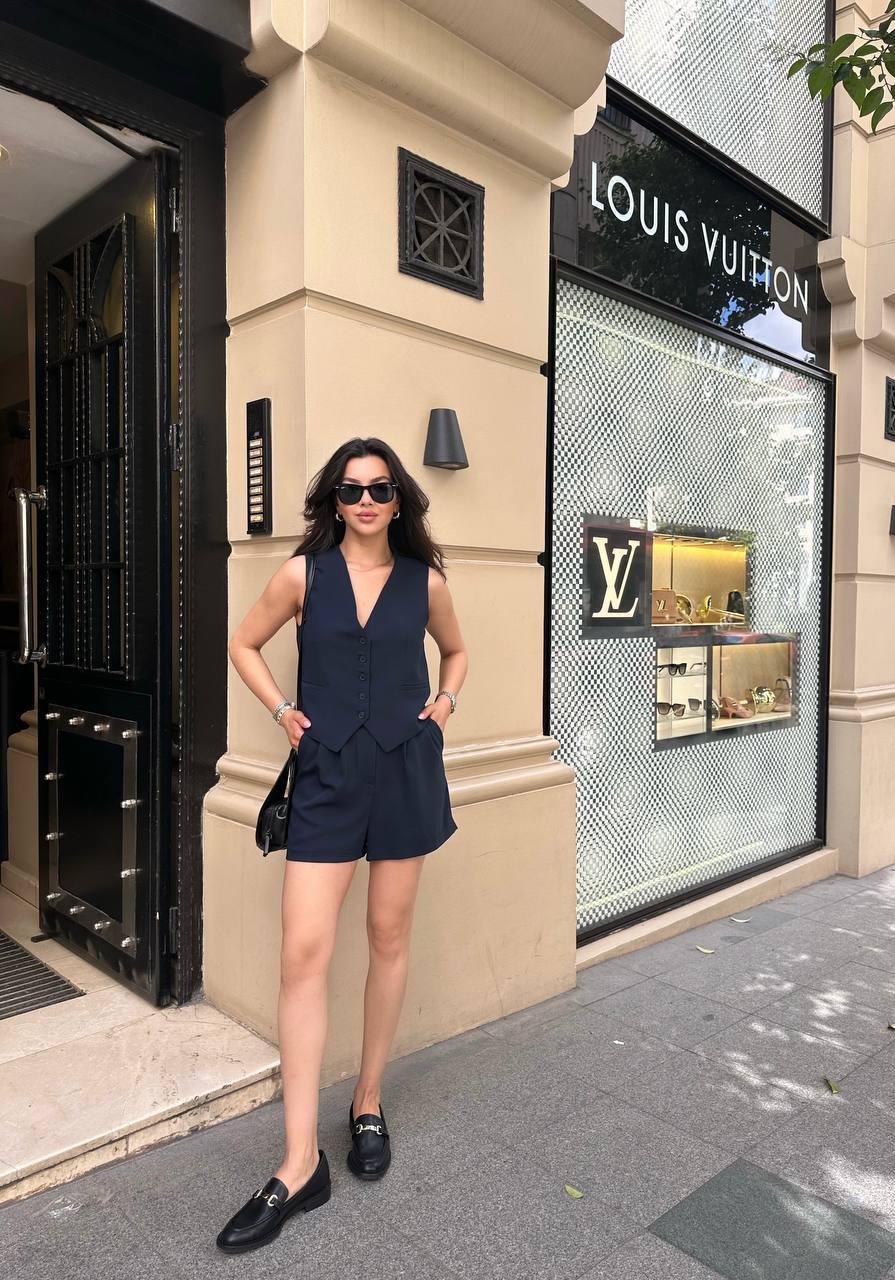 Blue twin set
