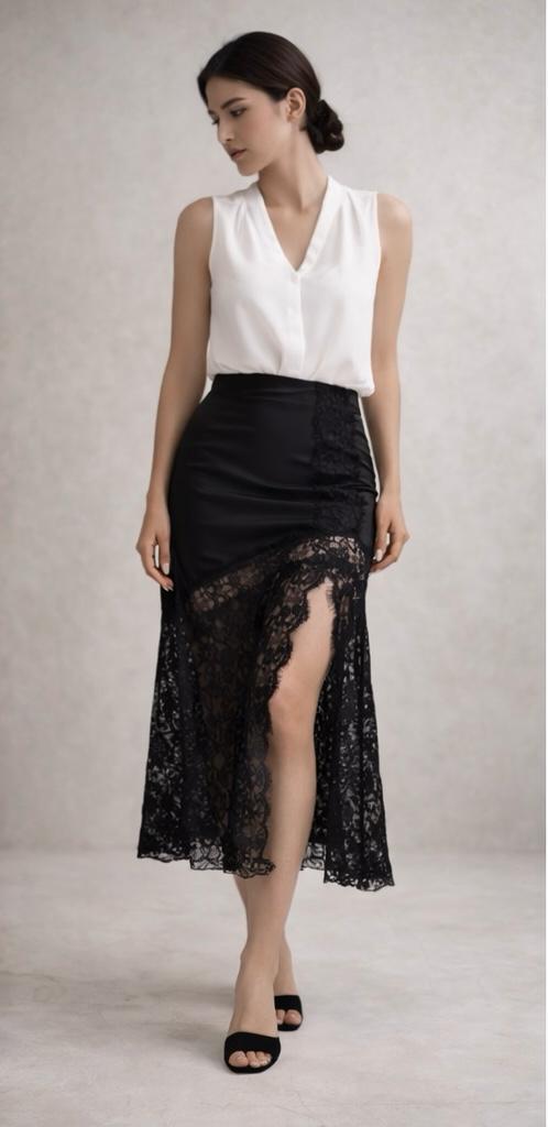 Satin skirt