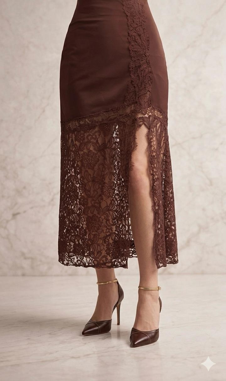 Satin skirt