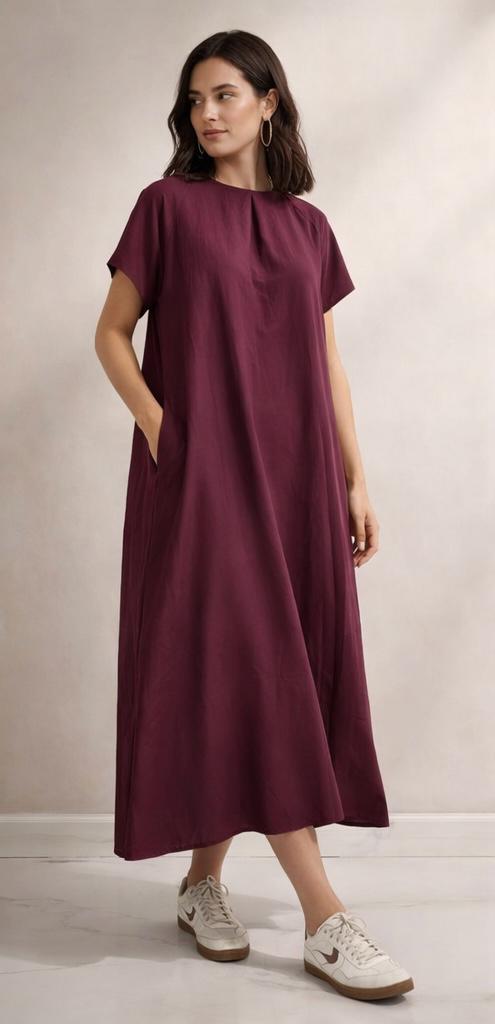 OOS oversized burgundy dress