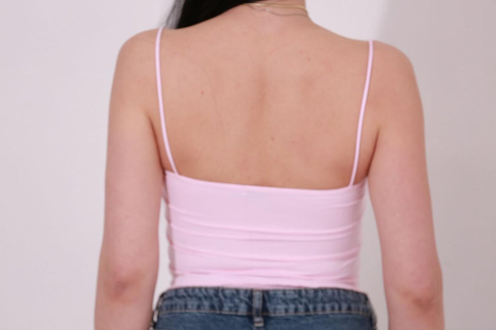 Bershka-ს ვარდისფერი ტოპი